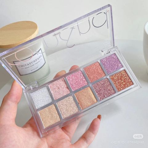 Bảng phấn mắt 10 ô ROM&ND Better Than Palette #00 Light &Glitter Garden