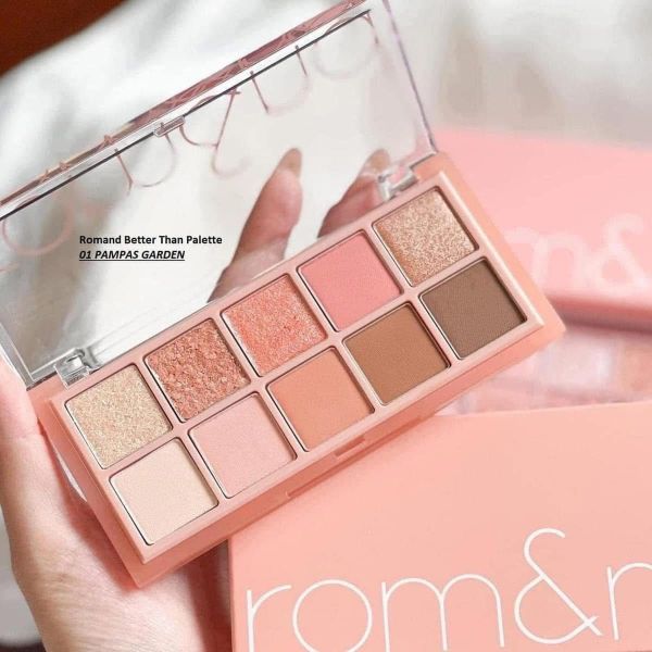 Bảng phấn mắt 10 ô ROM&ND Better Than Palette #01 Pampas Garden