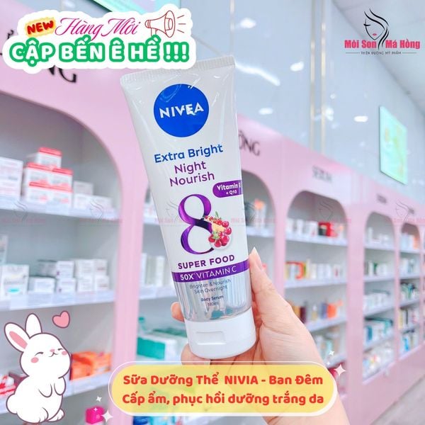 (CÔNG TY) Sữa Dưỡng Thể Nivea Sáng Da Ban Đêm 40x-50x  180ml/200ml/ 350ml