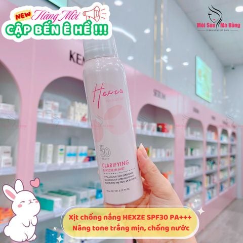 (CÔNG TY) Xịt Chống Nắng Nâng Tone HEXZE 100ml SPF30 PA+++ – Bảo Vệ Da, Dưỡng Ẩm, Nâng Tone Tự Nhiên