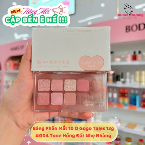 Bảng Phấn Mắt 10 Ô Gogo Tales Sweet Misty Eyeshadow Palette 12g G04 Đào Tuyết