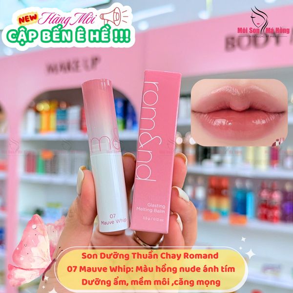 Son Dưỡng Dạng Thỏi Có Màu Thuần Chay Dưỡng Ẩm Mềm Môi Romand Glasting Melting Balm 3.5g
