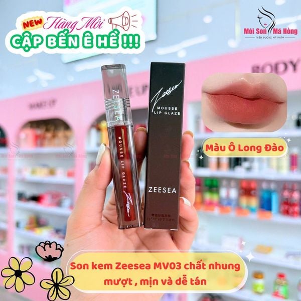 Son Kem Lì ZEESEA Mousse Lip Glaze Màu Nhung Lì Mịn 1,8g