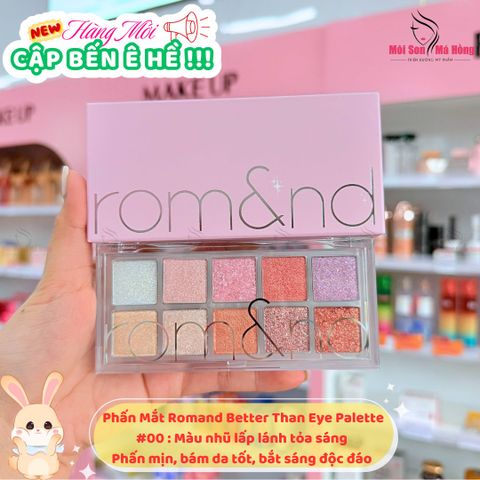 Bảng phấn mắt 10 ô ROM&ND Better Than Palette #00 Light &Glitter Garden
