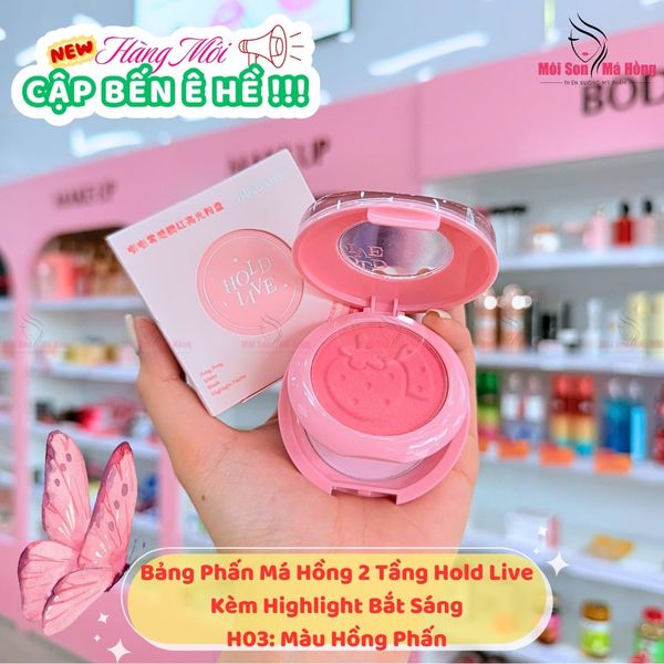 Bảng Phấn Má Hồng 2 Tầng Hold Live Kèm Highlight Bắt Sáng