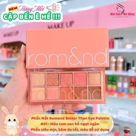 Bảng phấn mắt 10 ô ROM&ND Better Than Palette #01 Pampas Garden