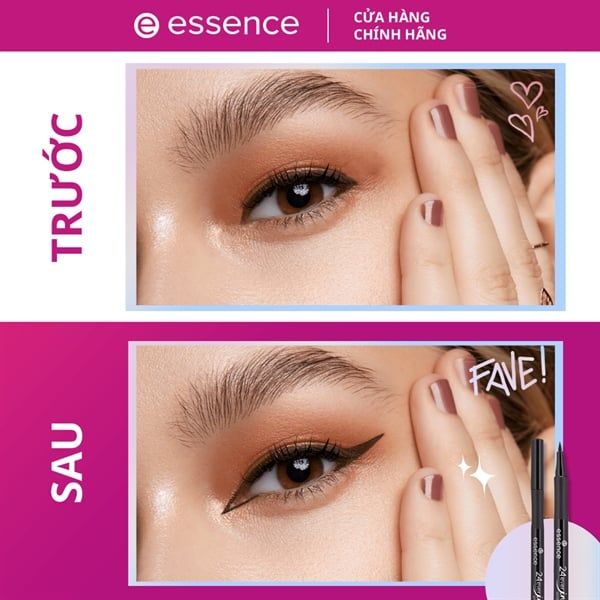 Bút dạ kẻ mắt essence 24ever ink liner 01 intense black