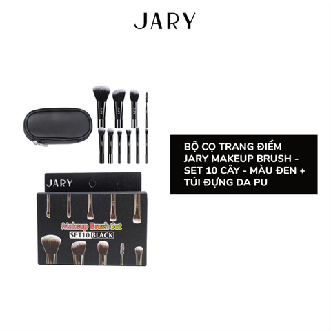 Bộ Cọ Jary Túi Da PU Set 10 Cây Màu Đen