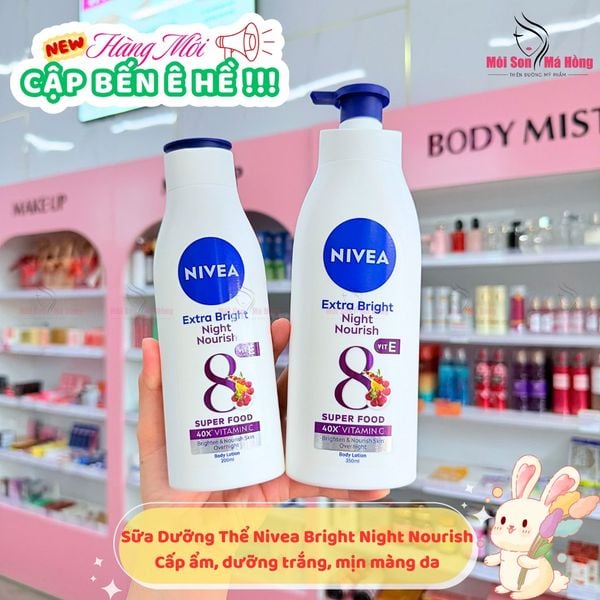 (CÔNG TY) Sữa Dưỡng Thể Nivea Sáng Da Ban Đêm 40x-50x  180ml/200ml/ 350ml