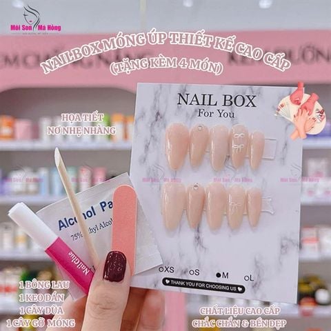 Nail box thiết kế kèm phụ kiện gắn.