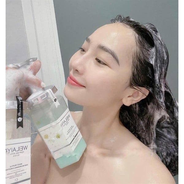 Bộ dầu gội phục hồi đa tầng Nấm Truffle Weilaiya 450mlx2