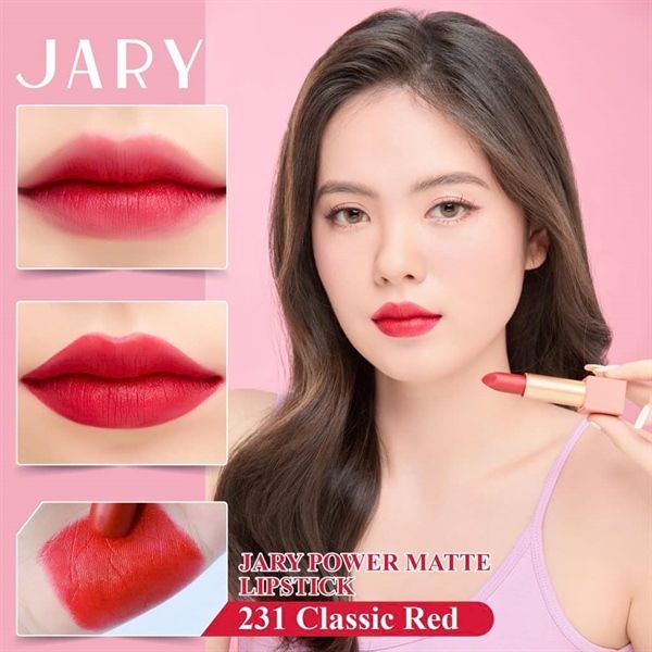 SON THỎI LÌ CAO CẤP JARY POWER MATTE LIPSTICK - MÀU 231 - ĐỎ TƯƠI