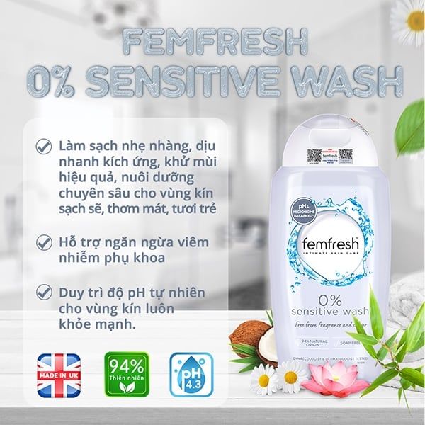 (CÔNG TY) Dung Dịch Vệ Sinh Phụ Nữ Femfresh Cao Cấp 250ml
