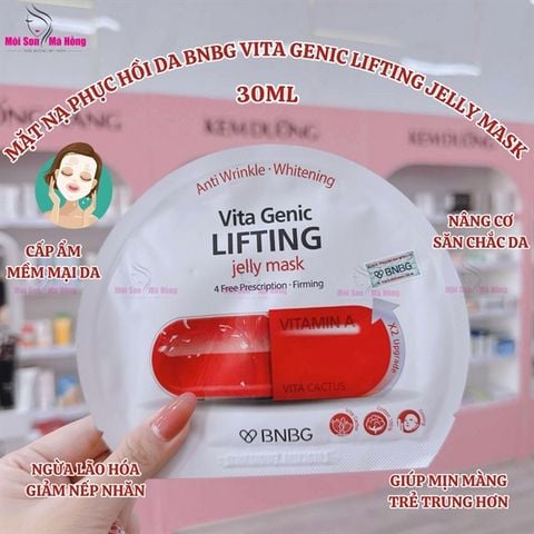 Mặt Nạ BNBG Vitamin A Hỗ Trợ Nâng Cơ 30ml (Mới) Vita Genic Lifting Jelly Mask