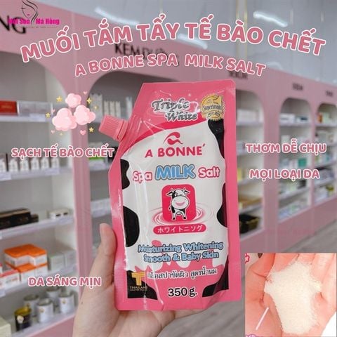 Muối Tắm A Bonne Sữa Bò Tẩy Da Chết, Trắng Da 350g