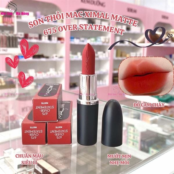 Mac Overstatement Son MAC 675 Overstatement – MACXIMAL Silky Matte Lipstick - Đỏ cam chá ...