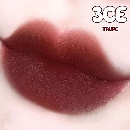 Son kem lì 3CE Velvet Lip Tint Taupe - Đỏ Nâu