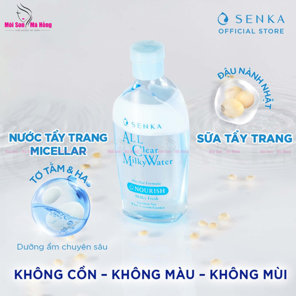 Nước Sữa Tẩy Trang Senka 2 Lớp Sạch Sâu & Dịu Mát 230ml