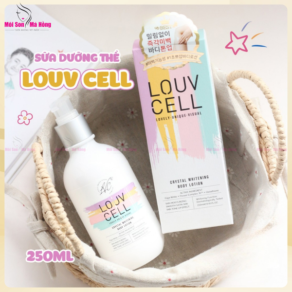 Sữa dưỡng thể trắng da Louvcell Crystal Whitening Body Lotion 250ML