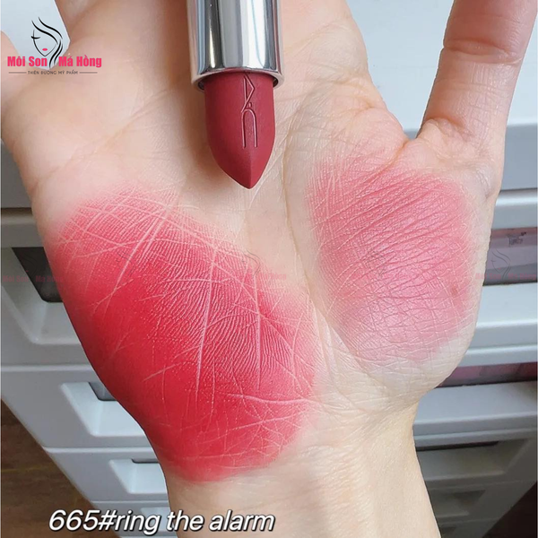 Son MAC Ximal Silky Matte Lipstick Limited 665 Ring The Alarm Màu Đỏ Hồng