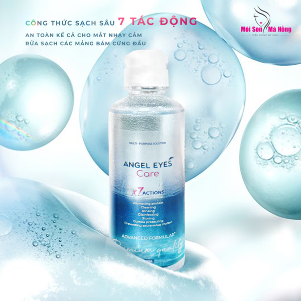 Nước ngâm lens Angel Eyes Care cao cấp dùng được cho mắt nhạy cảm 160ml