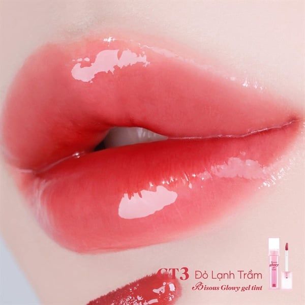 Son Bóng Merzy Bisous Glowy Gel Tint 4g #GT3 Đỏ Lạnh Trầm