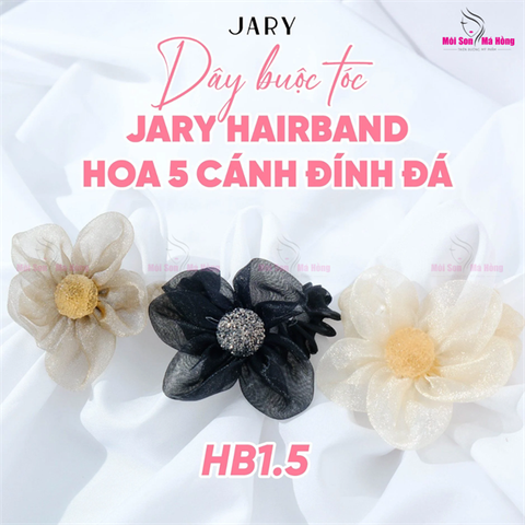 Dây buộc tóc JARY Hairband Hoa 5 cánh đính đá HB1 HB1.4 HB1.5