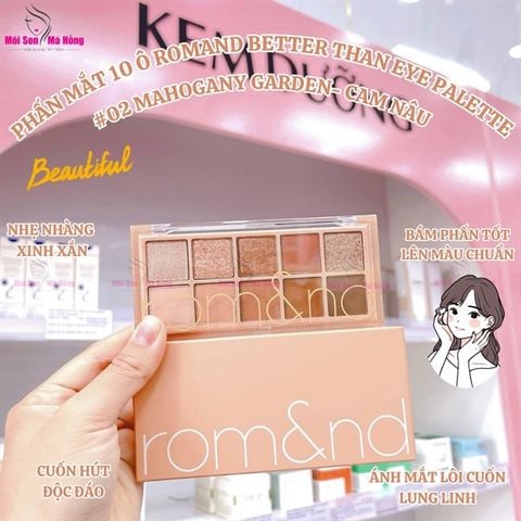 Phấn Mắt 10Ô Rom&nd Better Than Palette #02 Mahogany Garden
