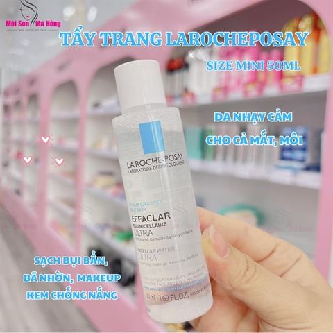 [Mini] Nước Tẩy Trang La Roche-Posay Cho Da Dầu, Nhạy Cảm 50ml Effaclar Micellar Water Ultra Oily Skin
