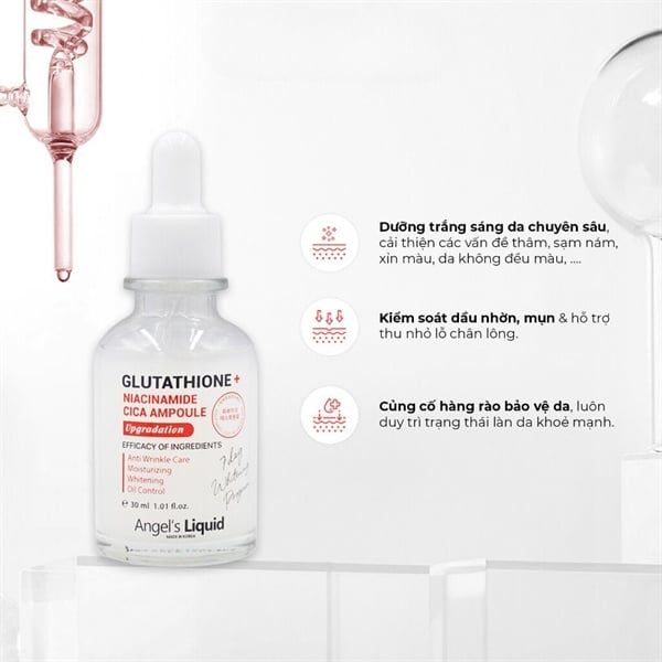 Tinh Chất Angel's Liquid Glutathione + Niacinamide Cica Ampoule 7 Days Whitening Program - Limited Edition 30ml