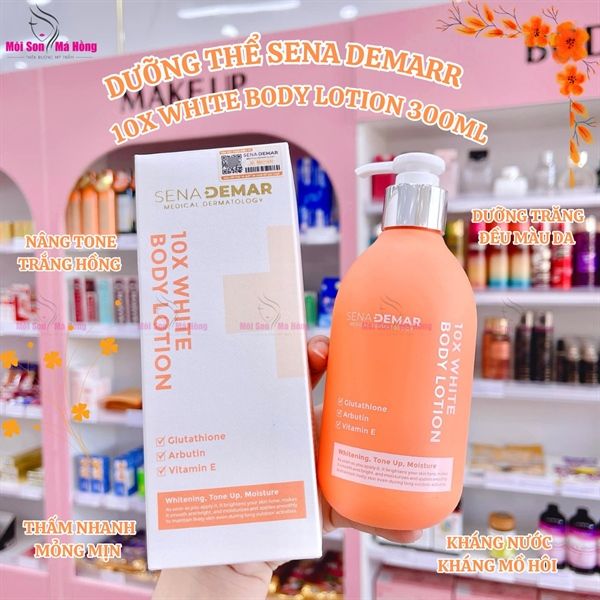 Dưỡng Thể Trắng Da Sena Demar 10x White Body Lotion 300ml
