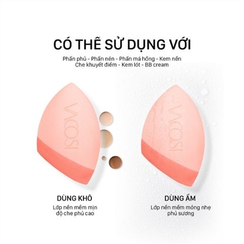 Bông vát xéo phủ Silicone Vacosi Pro-Crafted Makeup PH06