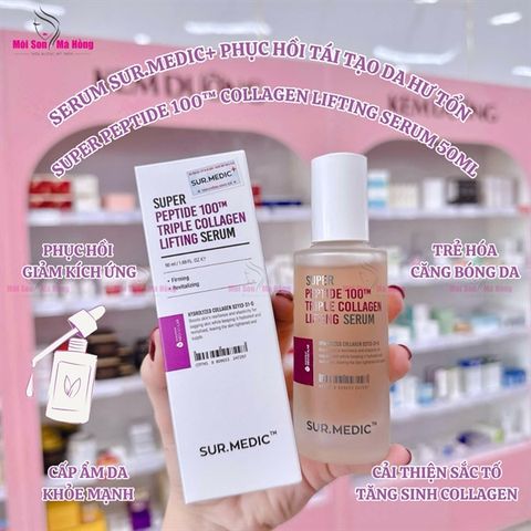 Tinh Chất Tái Tạo Phục Hồi Da Sur.Medic+ Super Peptide Collagen Lifting Serum 50ml
