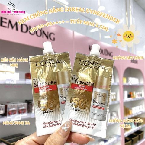 [Sample] Kem Chống Nắng L'Oreal UV Defender Invisible Fluid SPF50+ PA++++ 5.5ml