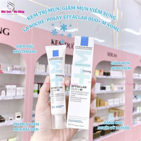 Kem Dưỡng La Roche-Posay Effaclar DUO+M Giảm Mụn 40ml