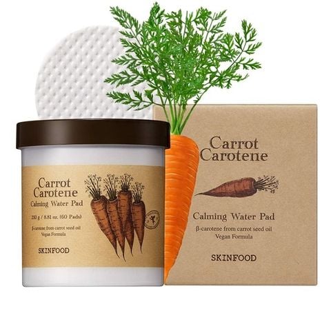 Toner Pad SkinFood Carrot Carotene Calming Water Pad 60 Miếng