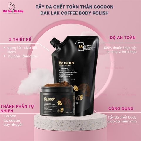 Tẩy Tế Bào Chết Body Cocoon Sạch Da Dạng Túi Refill 200ml/ 600ml (NEW)