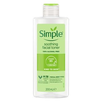 Nước Hoa Hồng Simple Làm Dịu Da & Cấp Ẩm 200ml Kind to Skin Soothing Facial Toner