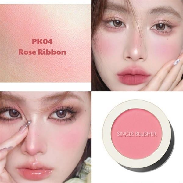 Má Hồng The Saem Saemmul Single Blusher 5g #PK04 Rose Ribbon