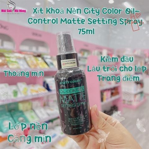 Xịt Khóa Nền City Color Oil-Control Matte Setting Spray 75ml