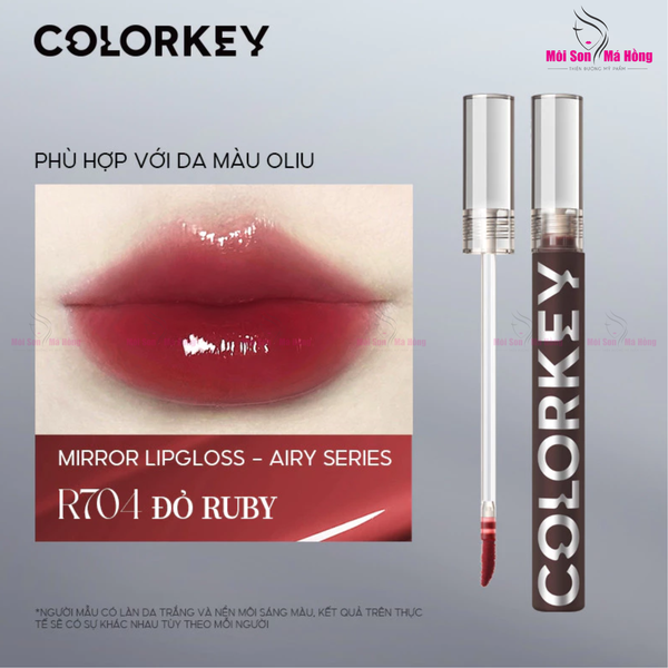 Son Tint Gương Bóng Bền Màu, Lâu Trôi Colorkey Airy Lip Mirror Series 1.7g