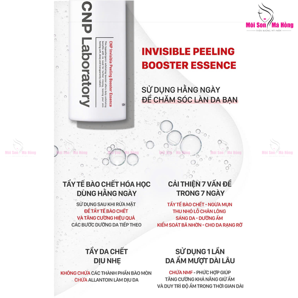 Gel Tẩy Tế Bào Chết Thế Hệ Mới CNP Laboaratory Invisible Peeling Booster Chứa PHA Giúp Cải Thiện Da Hàn Quốc 100ml