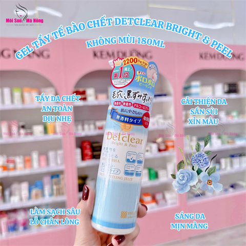 Gel Tẩy Tế Bào Chết Meishoku Detclear Không Mùi 180ml Bright & Peel Fruits Peeling Jelly