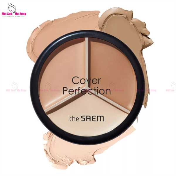 Kem Che Khuyết Điểm The Saem Cover Perfection Triple Pot Concealer