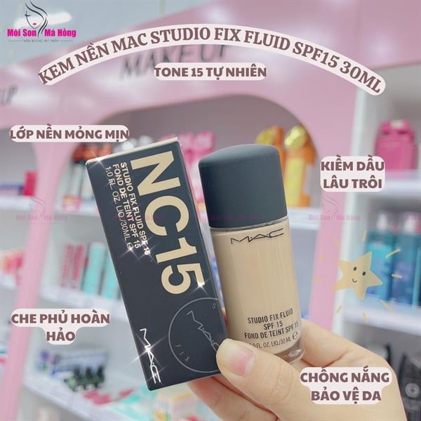 Kem Nền MAC Lâu Trôi #NC15 Màu Be Nhạt Cho Da Sáng 30ml