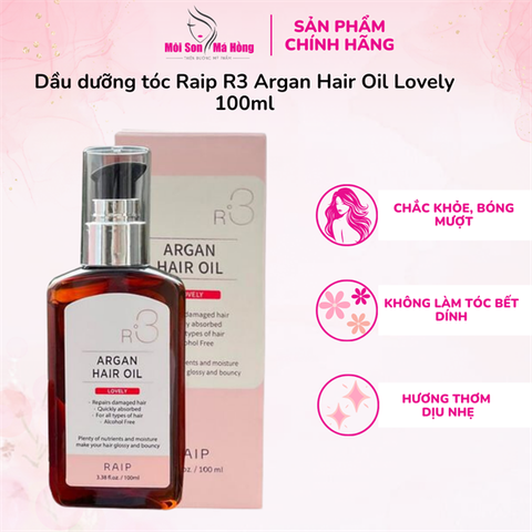 Dầu dưỡng tóc Raip R3 Argan Hair Oil Lovely 100ml