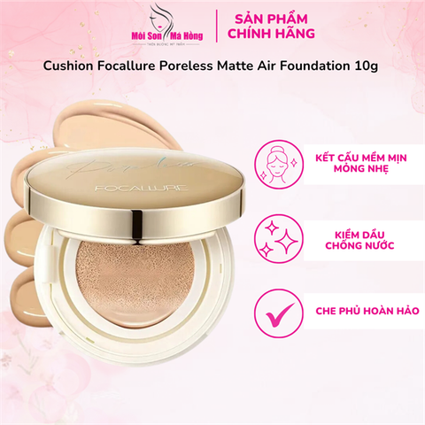 Cushion Focallure Poreless Matte Air Foundation 10g - Hộp