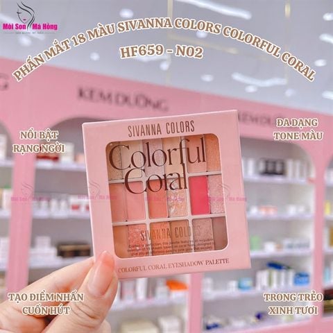 Bảng mắt má Sivanna 18 ô HF659 - 02