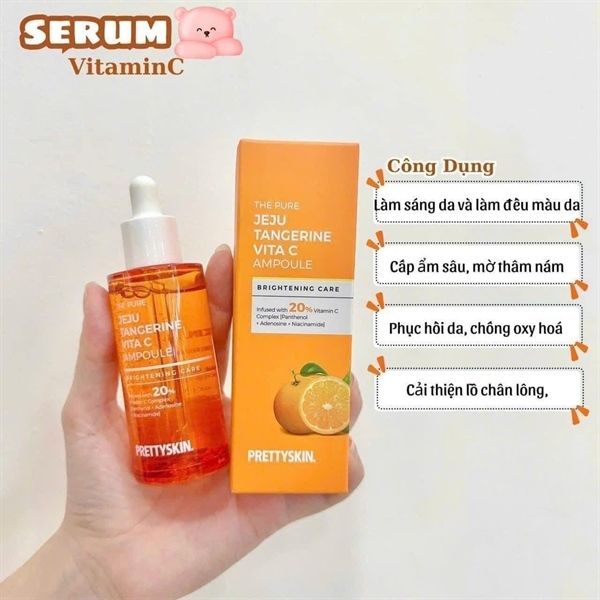 Tinh Chất Dưỡng Sáng Da Vita C Pretty Skin The Pure Jeju Tangerine Vita C Ampoule 50ml