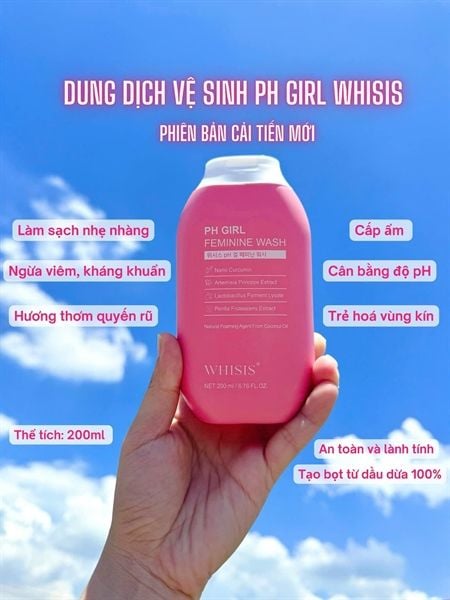 WHISIS Dung Dịch Vệ Sinh pH Girl Feminine Wash 200ML